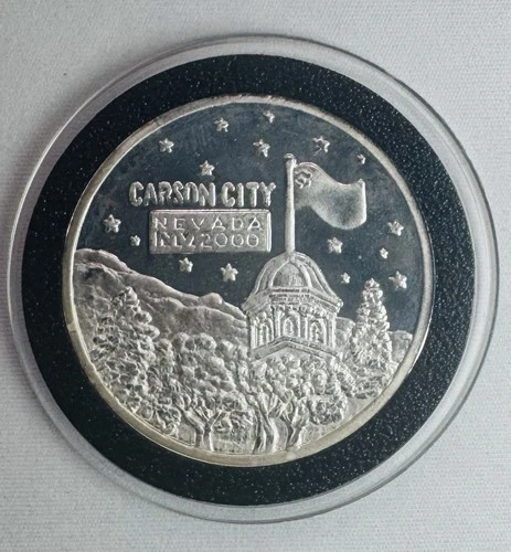 2000 Carson City Nevada Countdown to the Millennium 1 oz .999 Silver Proof Round