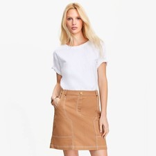 LOFT Utility Mixed Media Pocket Mini Dress