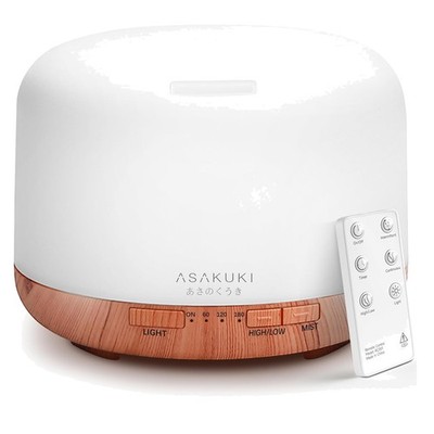 Elegant Yellow 500ml Aromatherapy Diffuser with 7 LED Lights for Home Relaxation