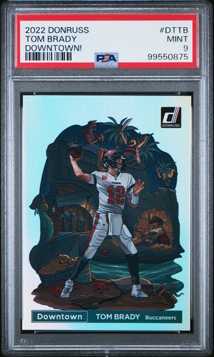 Tom Brady #DT-TB card from 2022 Panini Donruss Downtown