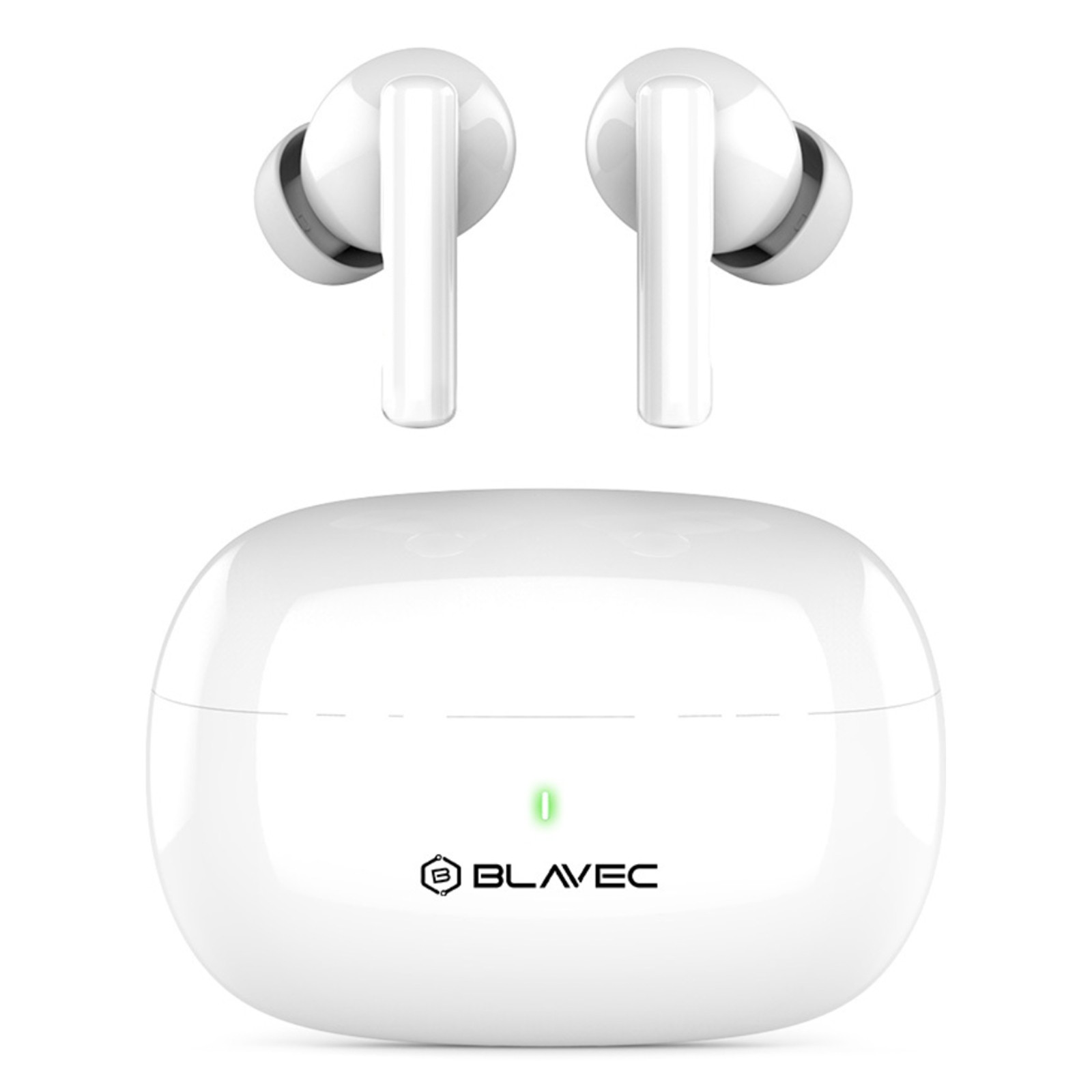 Station de charge blanche pour casque sans fil Bluetooth avec support intégré