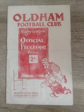 16/11/46 OLDHAM V CASTLEFORD RUGBY LEAGUE  MATCH PROGRAMME VERY RARE