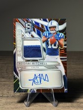 2024 Spectra Aspiring Patch Autographs Adonai Mitchell #APA-AML Hyper Prizm /60