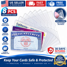 8-Pack Medicare Card Protector Sleeve Clear PVC Social Security ID Card Holder