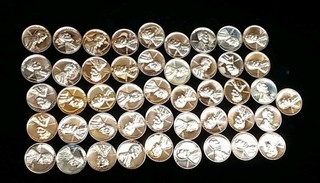46 Coin Roll of Proof US Lincoln Cents Mixed Years Memorial 02