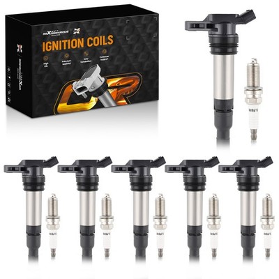 6pack Ignition Coils + Spark Plugs For Land Rover LR2 Volvo XC60 XC70 XC90 UF594