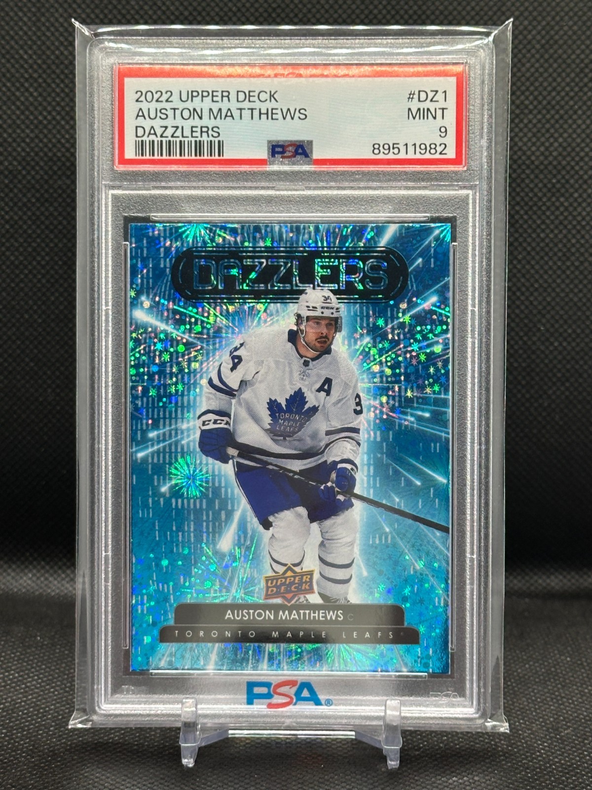 2022-23 Auston Matthews Upper Deck Series 1 Dazzlers Blue #DZ-1 PSA 9 MINT