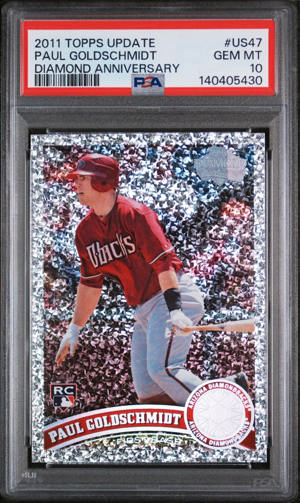 2011 Topps Update Paul Goldschmidt Diamond Anniversary #US47 Rookie PSA 10