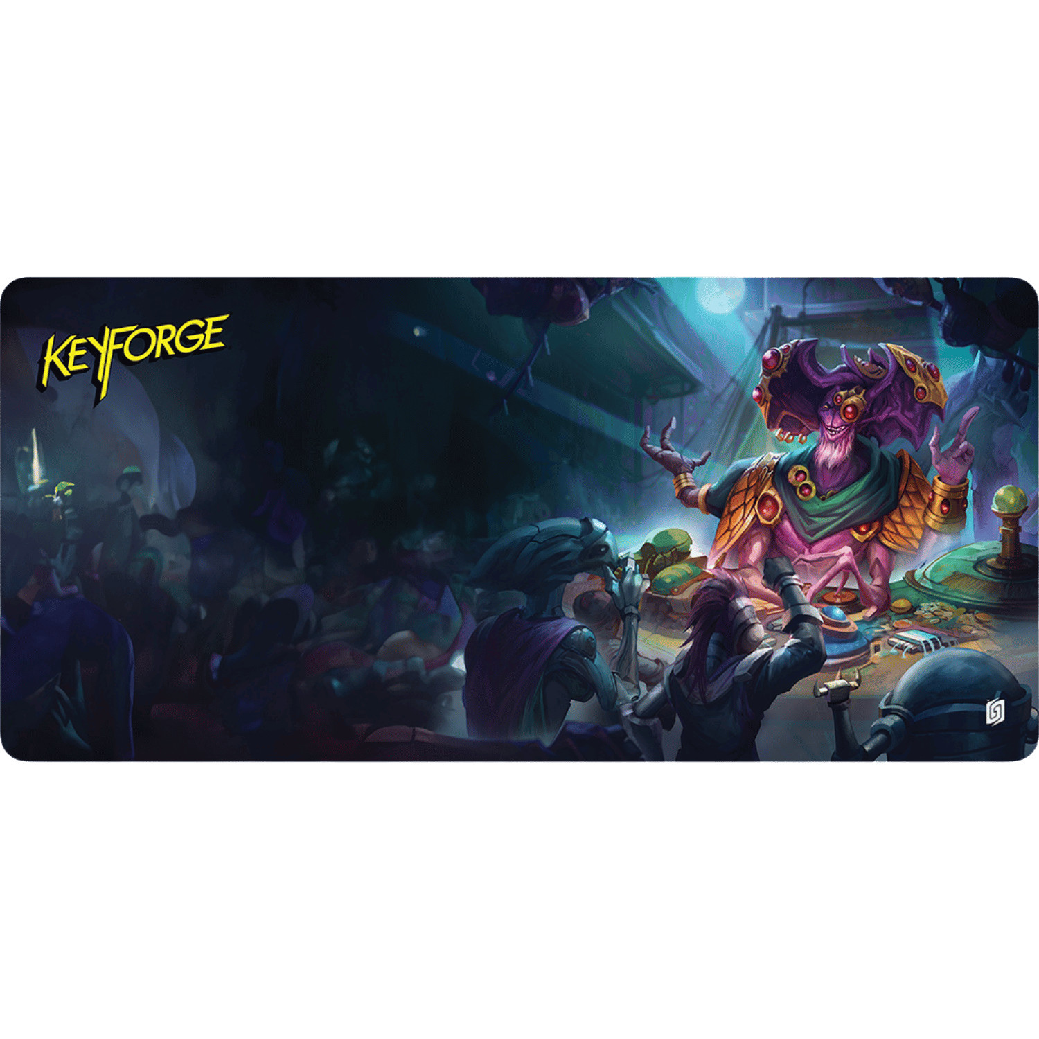 KeyForge: Ekwidon Blue Light Special - Очень широкий игровой коврик Ghost Galaxy