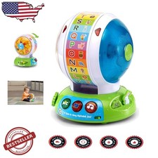 Spin  Sing Alphabet Zoo Ball Toy - Learn Letters, Animals, Music - Blue