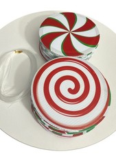 30Pc Peppermint Candy Christmas Hanging Ornaments Red White Green Decor