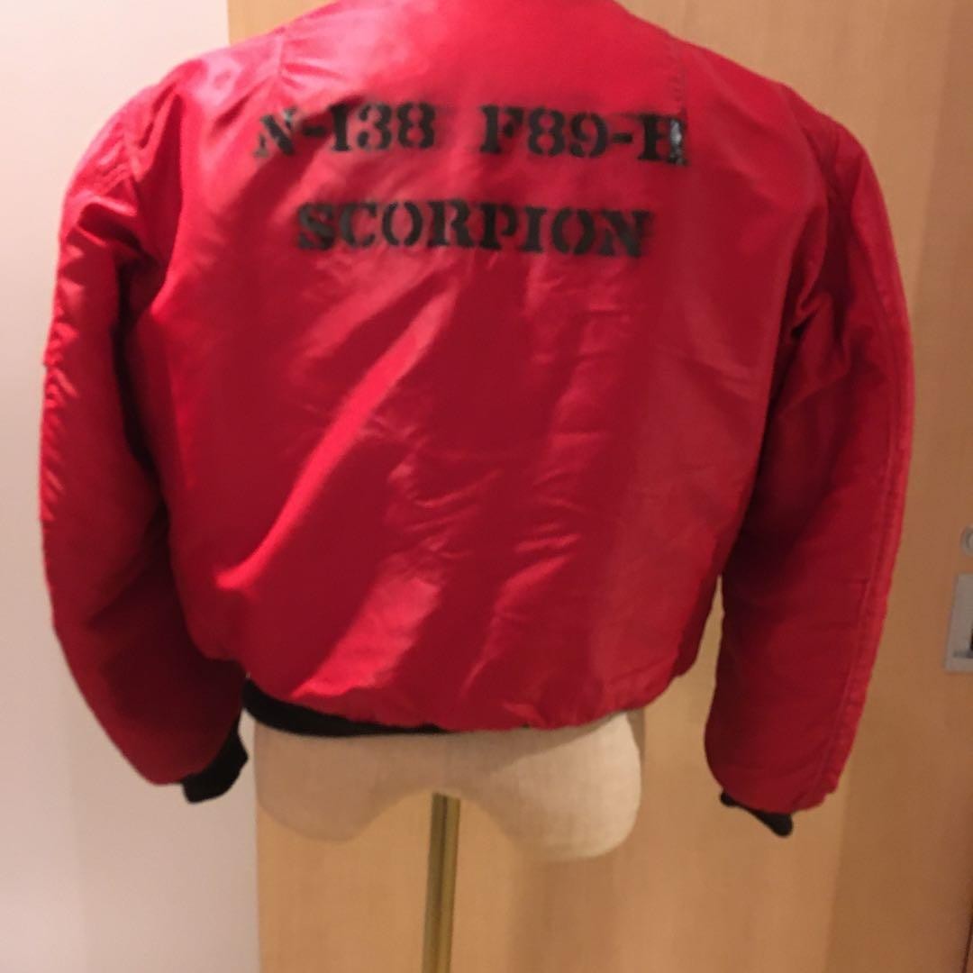 Buzz Rickson's MA-1 Red Flight Jacket Northrop Pa… - image 6