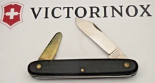 Victorinox Swiss Army - 100 mm Two-Blade “Gardener's Knife” Black Nylon Handles