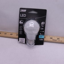 Feit Electric Dimmable LED Refrigerator Light Bulb Glass Daylight A15 5000K 40W