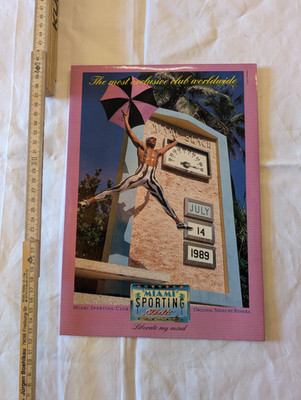 Plakat, das auf den ''Miami Sporting Club 1989