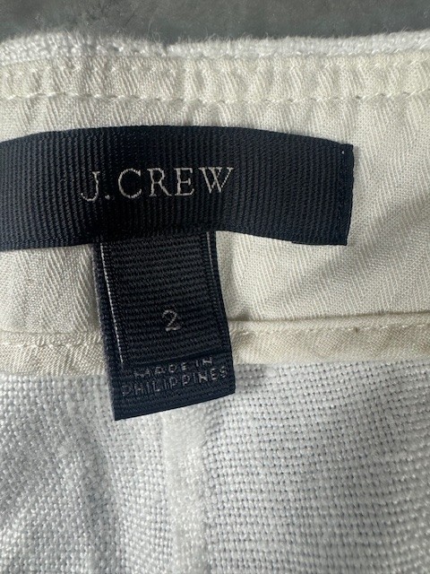 J. Crew Pants Women’s Size 2 White Linen Sailor S… - image 7