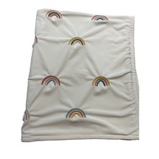 Cloud Island Baby Blanket Cream Velour Rainbow Soft Target Stretch Security