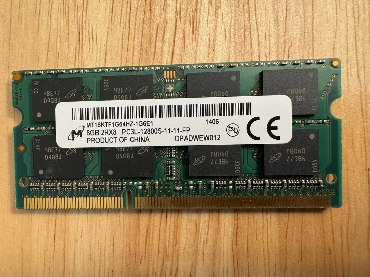 Micron DDR3 SDRAM 8 GB Capacity per Module Memory (RAM) for sale