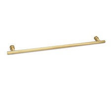 Counterpoint 24" Cuttable Single-Sided Towel Bar with Rosettes - Brushed Brass