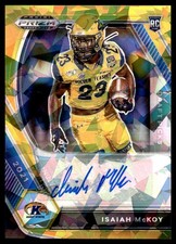 2021 Prizm Draft Autographs Gold Ice Prizms Isaiah McKoy Rookie Auto Kent State