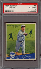 1934 Goudey #6 Dizzy Dean PSA 6