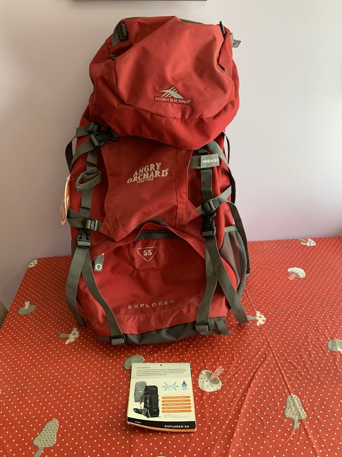 Angry Orchard High Sierra 55l Backpack Never Used Original Tags Very Nice!