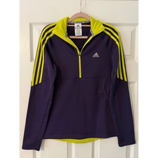Adidas Pullover Sweater Purple Green Colorful Women's Small Athletic Sporty NWOT