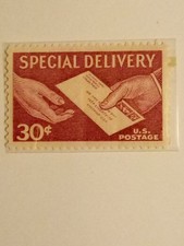 1954 Special Delivery  Hands  30¢ Stamp#E21 MNH