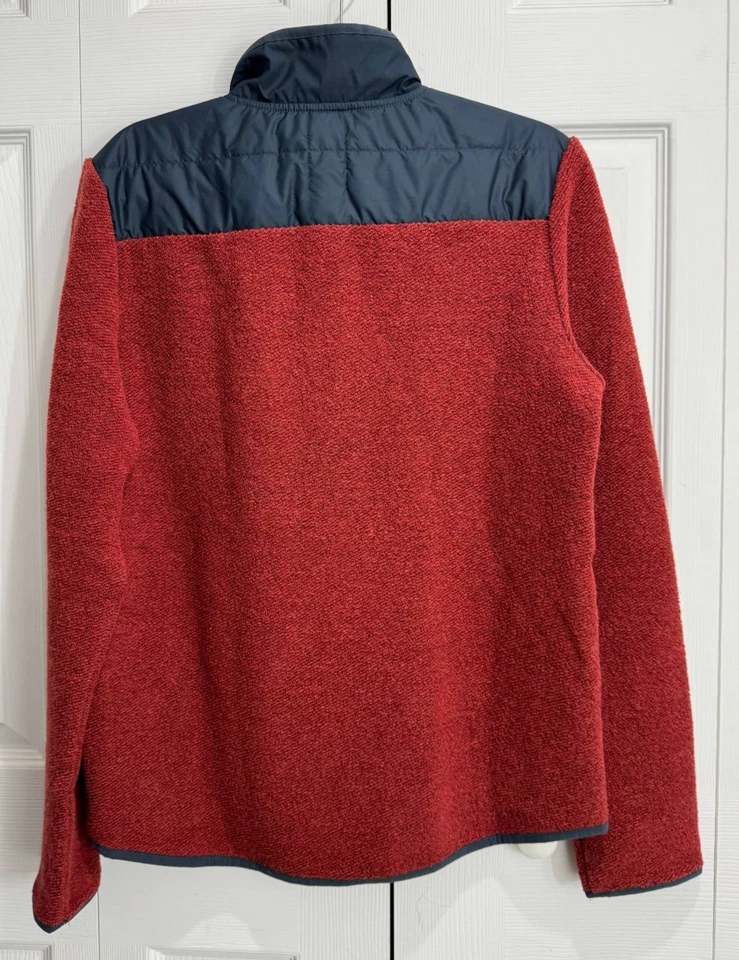 NWT Prana IncrediWool 1/2 Zip Pullover Sweater Men's XL Red/Blue Long Sleeve - Image 3 of 4