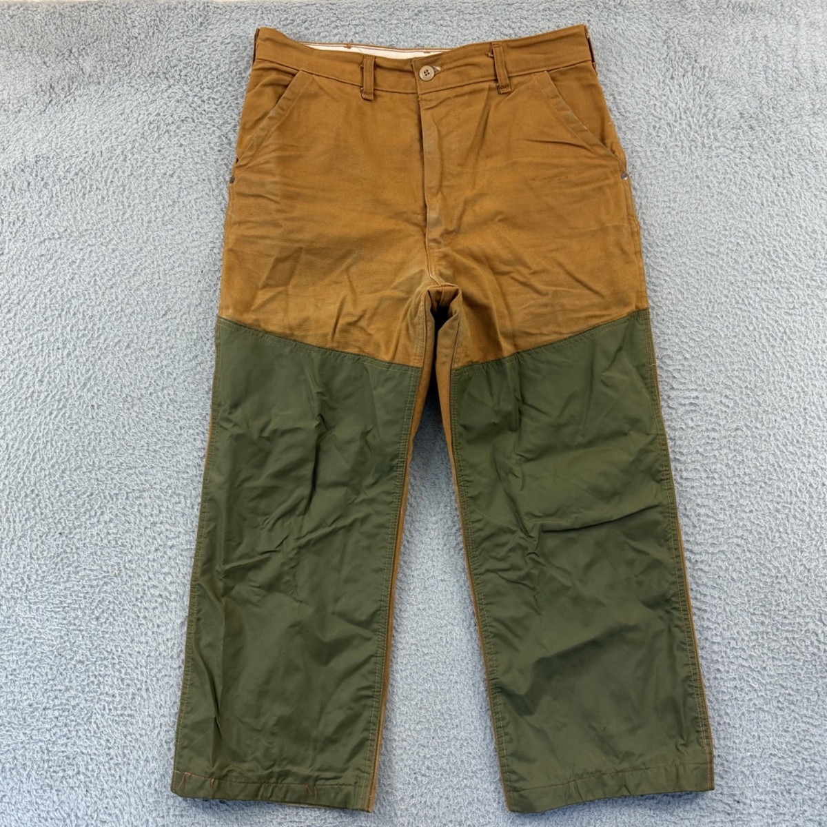 Vintage SafTbak Pants Mens 32x26 Brown Canvas Hunting Brush Briar