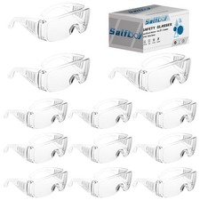 Safety Glasses Over Eyeglasses with Anti-Fog and Scratch Resistant ANSI Z87 S...