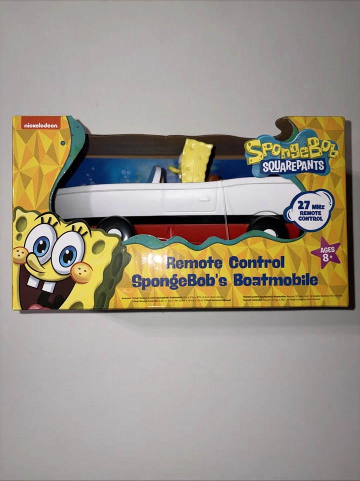 SpongeBob’s Boatmobile Remote Control RC 27 MHZ Collectible Toy Squarepants Boat - Image 2 of 4