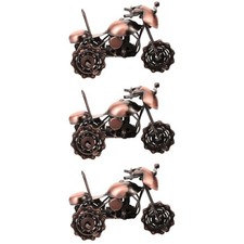3 Pieces Motorcycle Model Toys Alloy Racing Decoration Mini Dceoration