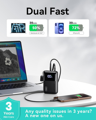 INIU Laptop Power Bank, 100W 25000mAh Powerbank USB-C Input & Output