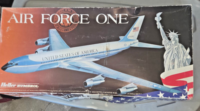 Rare Vintage Heller Humbrol Air Force One Model Kit 80307 Silver & White