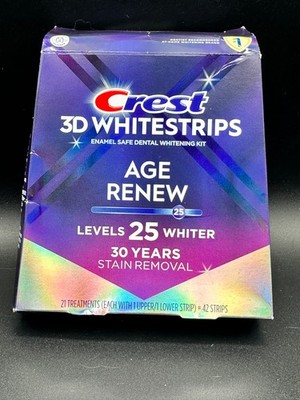 Crest 3D Whitestrips Age Renew, Levels 25 Whiter. 21 Treatments exp 2028+