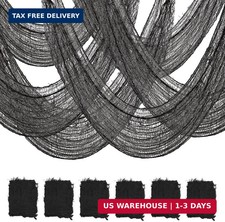 6 Pack Halloween Creepy Cloth 30x72 Inch Halloween Decor - Black
