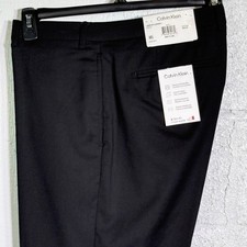 Calvin Klein Men's Slim-Fit Performance Dress Pants Black 38X32 95