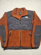 The North Face Men s Small Polartec Fleece Jacket Full Zip Rust Orange Gray
