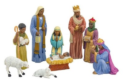Positive Image Gifts Nativity Set (Loose), 9 pcs, 6.5 inch Height