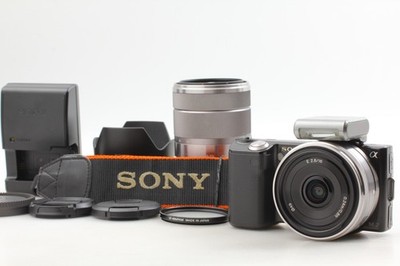 SONY NEX-5K E 18-55mmレンズキット Sony Alpha NEX-5K 14.2MP Digital Camera - Black (Kit w/ E OSS 18