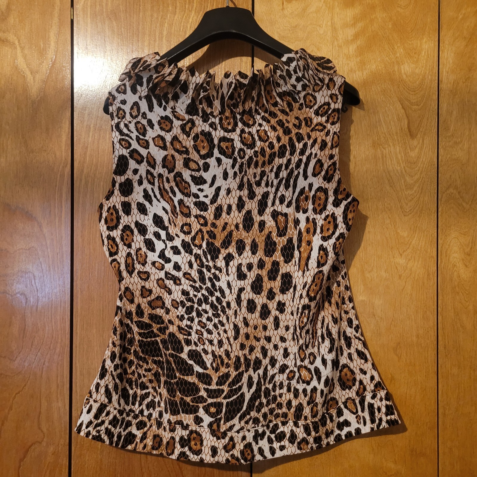 Sioni Python Snake Print Blouse  Unique Curled Te… - image 10