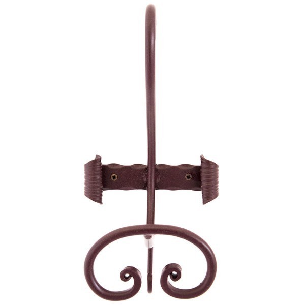Appendiabiti Ferro Battuto Design 1 Posto Ruggine | Arredo Parete