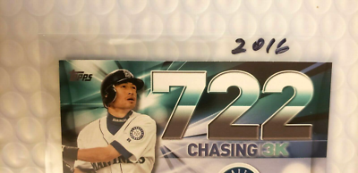 2016 Topps CHASING 3K 722 - ICHIRO Suzuki - Card # 3000-7 - NRMNT