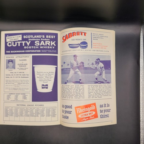 New York Yankees 1964 Program/Scorecard 30 Pages Vintage Nice Piece Of History - Picture 7 of 7