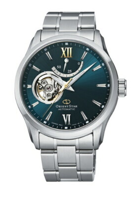 ORIENT STAR SEMI SKELETON RK-AT0003E Green Automatic Stainless Men Watch New Box
