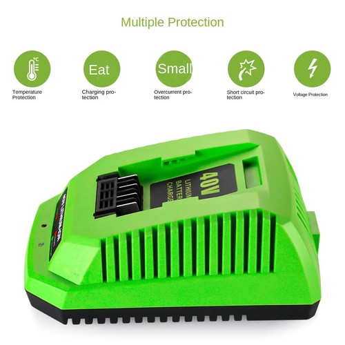 Li-Ion-Akkuladegerä für Greenworks 40V Ersatzladegerät 29482 29462 BAF702 L-300 - Bild 3 von 6