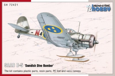 Special Hobby Saab B-5 Swedish Dive Bomber 1:72 Modellbausatz Neu & Versiegelt