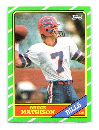 1986 Topps Football #384 Bruce Mathison RC Rookie Buffalo Bills | eBay