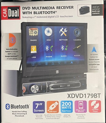 Dual Electronics XDVD179BT 7-inch LED Touch Screen Multimedia Receiver